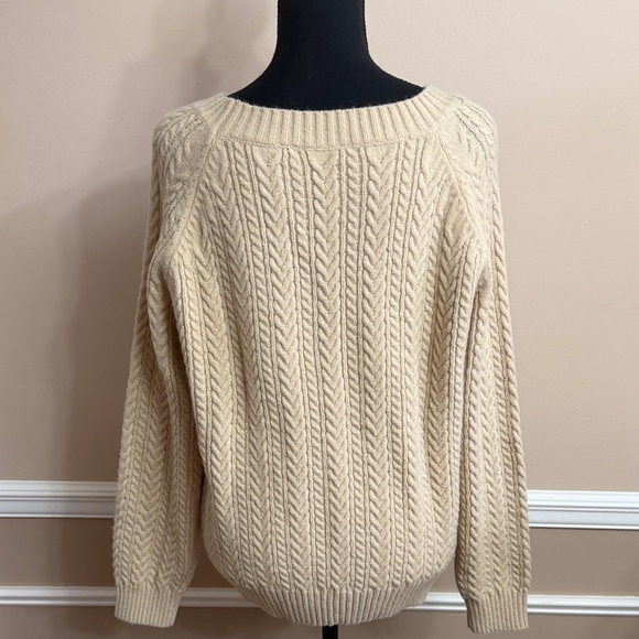 Cream Cable Knit Sweater - Picture 6 of 6